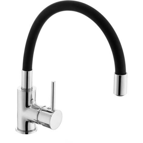 Siko Mezclador de cocina con memoria de forma, curva de silicona negra (SIKOBSLPRO290C)
