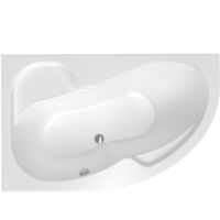 Siko Bañera asimétrica Laguna Fortuna Plus, 150x100 cm, acrílica, izquierda, blanca (FO1500LPLUS)