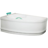 Siko Delantal de baño acrílico Laguna Luiza, 140 cm, orientación a la izquierda, blanco (LUP1400L)