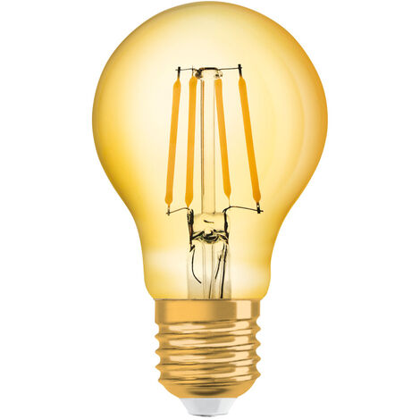 Osram Vintage 1906 LED E27 Pera Filamento Oro 6.5W 725lm - 824 Bianco Molto  Caldo Sostitutiva