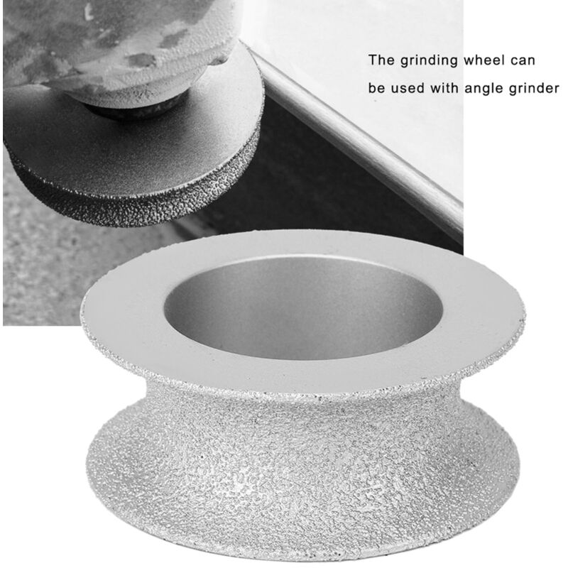 Meule Diamantée Brasée 73 Mm Pour Pierre Et Céramique - Disque Concave Pour Chanfreiner Marbre, Granit, Béton