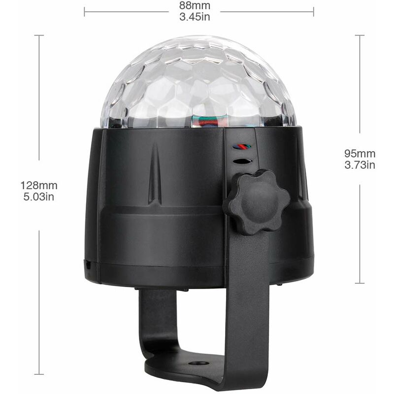 Boule à facettes LED à 15 lumières Disco effet de lumière 360° RVB