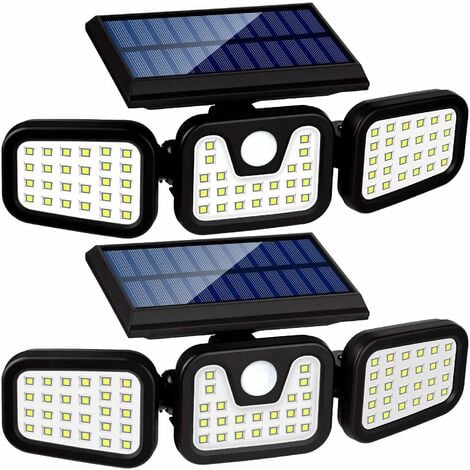 Applique solaire LED à détection ARLUX 5W 350lm noir - 500586