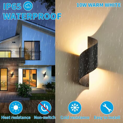Ineasicer LED Applique Murale intérieur/Extérieur,12W 3000K blanc