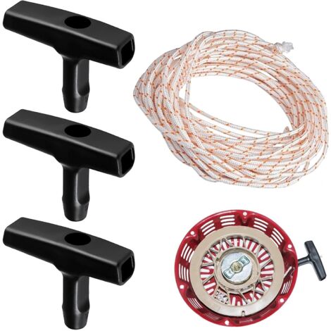 Corde De Démarrage 10 Mètres - Diamètre 3 Mm - Pour Tondeuses, Tronçonneuses, Générateurs - Remplacement Facile Sans Outils