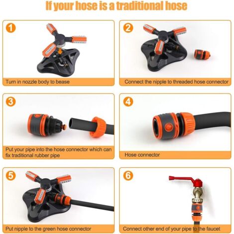 Arroseur De Pelouse Automatique À Rotation Réglable Arrosage De Jardin