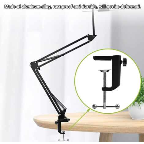 Pince De Fixation En C Réglable Vaguelly - Pour Microphone, Lampe De Bureau, Accessoires De Streaming