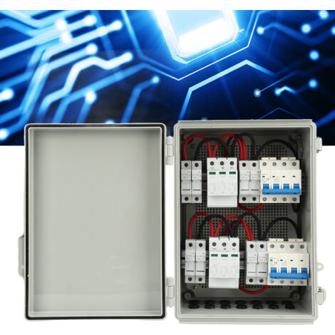 Boîtier Combo Solaire PV IP65 Étanche + Disjoncteur 40A 1000V + Parafoudre - Protection Installation Photovoltaïque