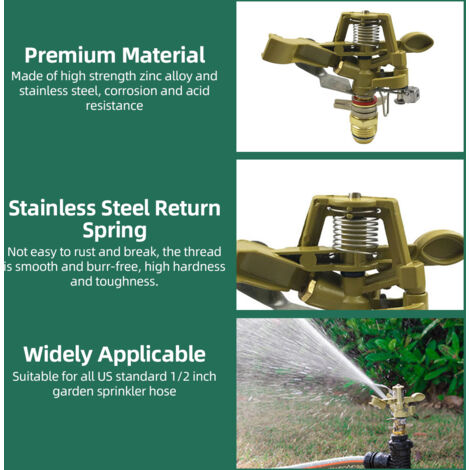 Arroseur De Jardin Avec Plusieurs Modes De Pulvérisation Pour Arroser Les Pelouses, Les Lave Autos Et Les Animaux Domestiques 94605524