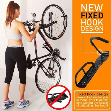 1Pcs Porte-Vélo Pour Garage,Support Mural Pour Vélo,Crochet Vertical Pour Vélo D'intérieur,Support Pour Vélo D'appartement Pouvant Supporter Jusqu'à 30kg Ineasicer