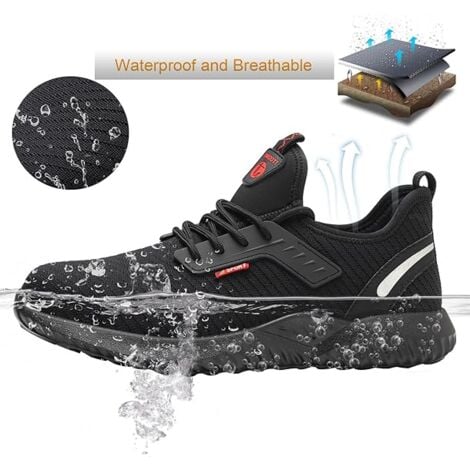 Ineasicer Chaussures de Sécurité Homme Femmes Chaussures de Travail Embout Acier Protection Ultra légère et Indestructible Respirant Basket Securite Unisexes 42EU 26cm Ineasicer
