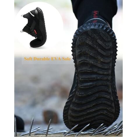 Ineasicer Chaussures de Sécurité Homme Femmes Chaussures de Travail Embout Acier Protection Ultra légère et Indestructible Respirant Basket Securite Unisexes 42EU 26cm Ineasicer
