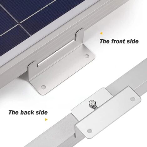 Ineasicer 1 Jeux de Supports en Z de Fixation de Panneaux Solaires sur le Toit avec Écrous et Boulons pour RV, Bateau, Toit, Mur et Autres Installations Hors Toit, Ensemble de 4 Unités