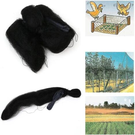 Filet Anti-oiseaux Noir 3 M X 6 M - Maille 1,5 Cm - Pour Protéger Fruits Et Cultures Au Jardin - En Nylon Résistant