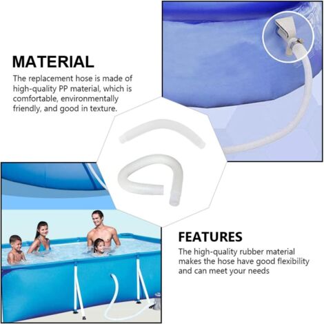 Lot De 2 Tuyaux De Rechange Pour Pompe Piscine Hors Sol - Diamètre 3,2 Cm - Longueur 1 M - Bleu - 8