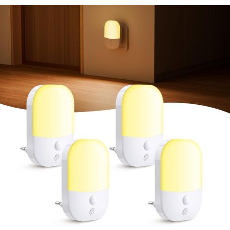 Veilleuse à LED Enfichable Appliques Murales Chaudes Avec Capteur De Crépuscule à L'aube Pour