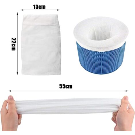 30 Pièces Chaussettes Skimmer Piscine Mizikuu - Filtres Réutilisables Ultra Fins Pour Panier Skimmer