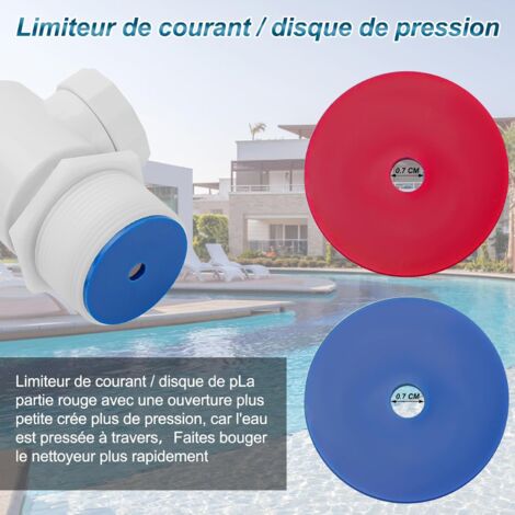 Raccord Mural Complet UWF Pour Robot Nettoyeur Polaris 280/380/480/3900 Sport - Compatible Zodiac - Réf. 9-100-9001 Avec Disques De Réglage Bleu Et Rouge
