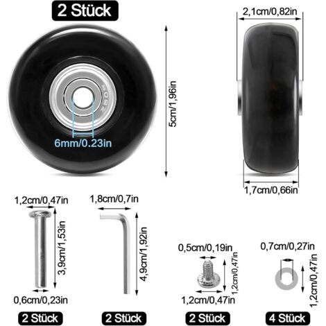 Roulette Valise De Remplacement Bagage Universel De Remplacement Valise Roues Remplacement Voyage Valise Roues Valise Bagage Roues Pivotantes Valise