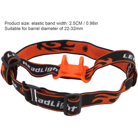 Bandeau élastique Réglable Pour Lampe Frontale – Nylon Noir, Tient Jusqu'à 3 Lampes, Pour Camping, Randonnée, Pêche, Travaux