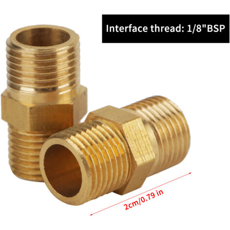 Gasher Lot de 8 raccords de tuyaux hexagonaux en laiton 0,3 cm, 1