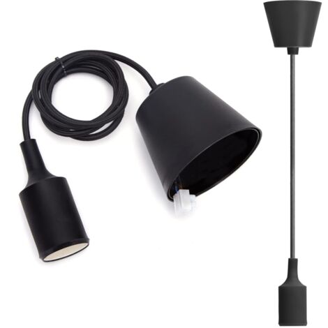 Lamptobe Kit Douille E27 Avec Câble 1.8M Et Interrupteur - Lot De 2 - Lampe DIY Blanc