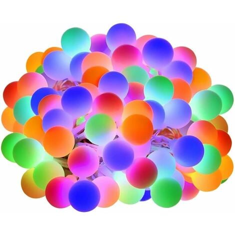 Guirlande solaire 10 globes Plastique Multicolore 5.7 m PARTY