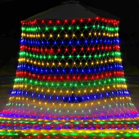 Guirlande Lumineuses Filet,144 LED Filet Lumineux 2M X 2M 8 Modes énergie  étanche,Dimmable pour