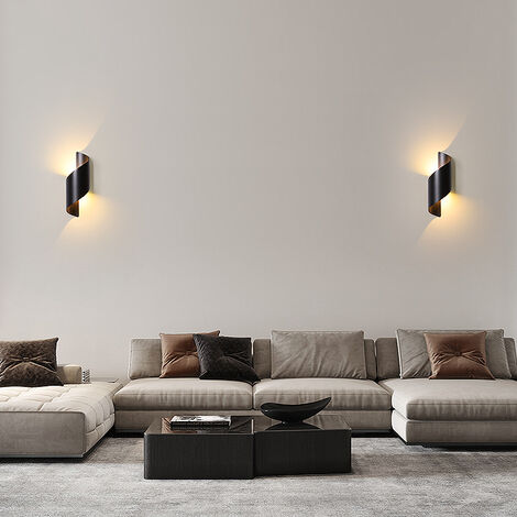 Applique murale LED moderne 10 W avec boîtier en aluminium Étanche IP65 Lumière montante/descendante,3000 K,chaud pour intérieur/extérieur
