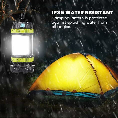 Lanterne de camping LED alimentée par 1000LM étanche 4 modes d