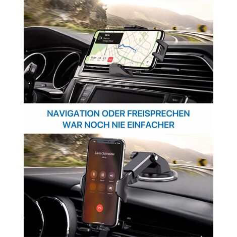 Support Voiture Andobil 3-en-1 - Ventouse Renforcée, Pince Aération, Rotation 360°