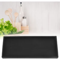 2 Plateaux Rectangulaires Noirs En Silicone - Rangement Salle De Bain - Pour Cosmétiques