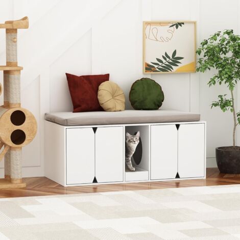 Armoire à litière pour Chat, Maison pour Chat, 43 x 52 x 110 cm