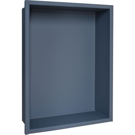 Niche design encastrable en acier inox de couleur gris ardoise 40 x 30 cm