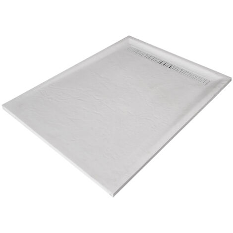 U-Tile – Receveur de douche à encastrer résine 140 x 90 cm – Antidérapant classe C – Épaisseur 25-35 mm – Bonde ultra plate incluse