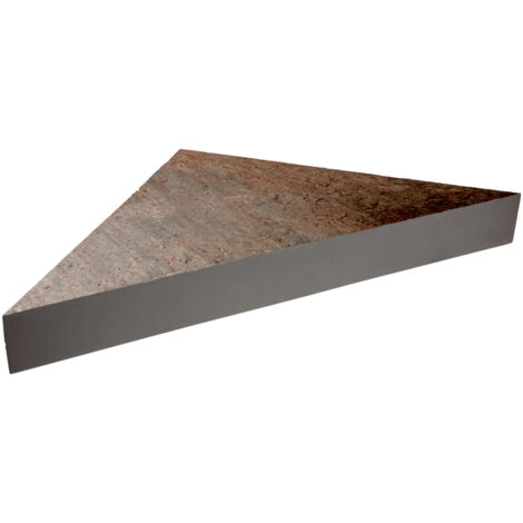 Banc d'angle pour douche en pierre naturelle - coloris cuivre (1/3)