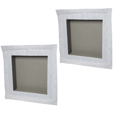 U-Tile – Lot de 2 niches à carreler étanches 30 x 30 cm – Profondeur 9 cm – Panneaux légers pour installation rapide – Résistantes aux chocs