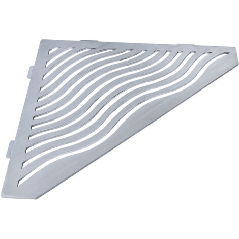 Etagère de douche en acier inox 20,4 x 20,4 cm x 2 mm - Pentagone design Aqua - fixation sans perçage