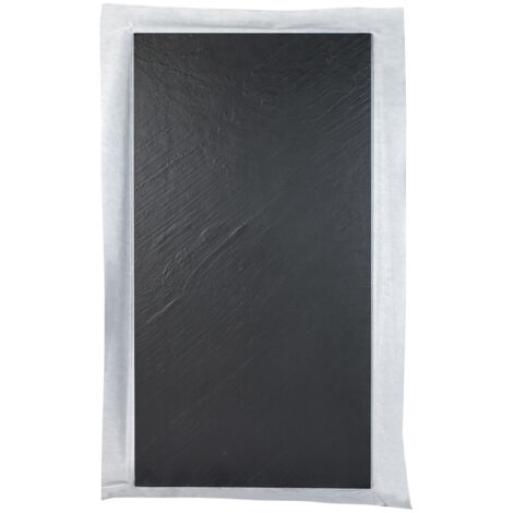 Panneau d'habillage mural 200 x 100 cm x 3 mm en pierre naturelle graphite noir