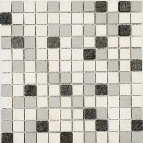 Mosaique en résine et pierre naturelle 100 x 50 cm - 2,5 x 2,5 cm