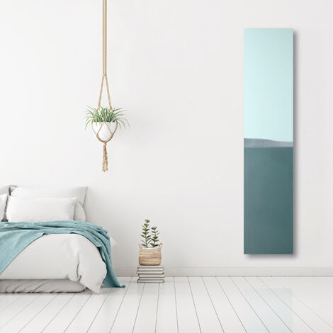 Radiateur électrique Graph - coloris mixte vert d'eau - 800 Watts - 180 x 40 cm vertical (1/4)