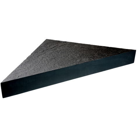 Banc d'angle pour douche en pierre naturelle - coloris roche de mer (1/3)