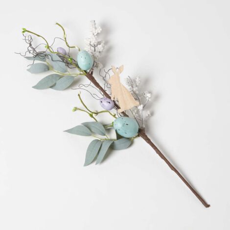 Branche Artificielle Lapin De Pâques, 46 Cm