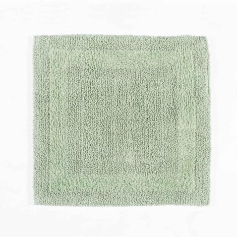 HOMESCAPES Tapis de douche en coton, 50 x 50 cm – Vert sauge
