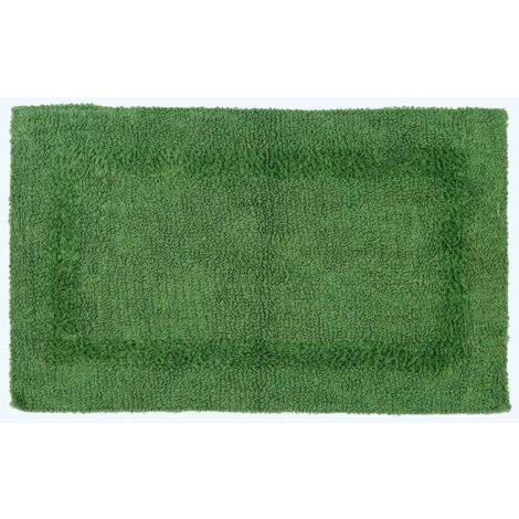 HOMESCAPES Tapis de bain en coton, 50 x 80 cm – Vert bouteille