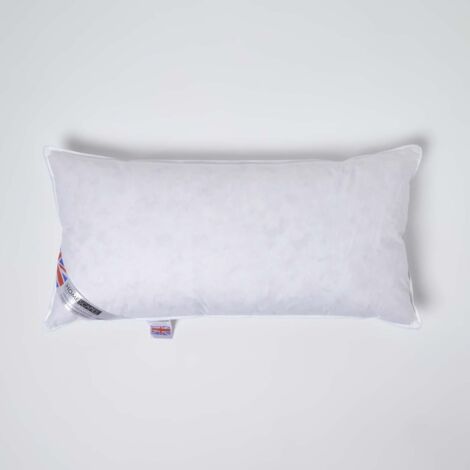 HOMESCAPES Oreiller Plumes De Canard 60x60 Cm - Naturel, Moelleux, Hypoallergénique & Anti-acariens En Coton