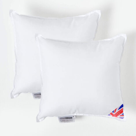 Lot De 2 Coussins Garnissage Duvet Plumes 40x40cm - Housse Coton, Confort Maximal