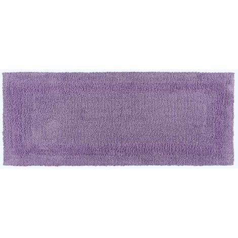 HOMESCAPES Tapis de bain long en coton, 40 x 100 cm – Lilas