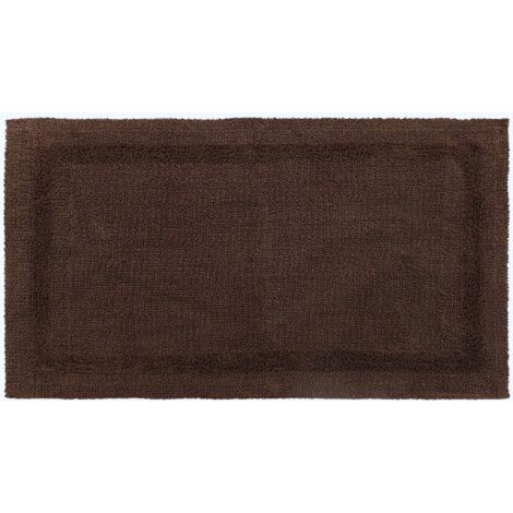 HOMESCAPES Tapis de bain en coton, 50 x 80 cm – Chocolat