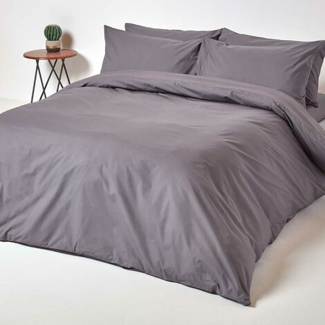 VISION Parure de couette bicolore 100% coton - 1 housse de couette 220 x 240 cm